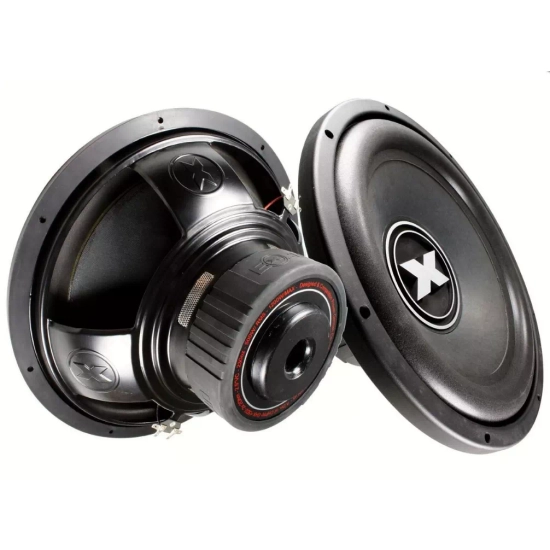 Excursion SHX-15D4 2-cewkowy głośnik niskotonowy o średnicy 38cm/15cali do subwoofera samochodowego - 500/1200W, 2x4ohm, 94dB, głębokość 165mm